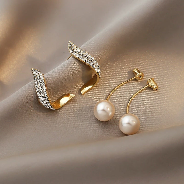 Amy - Vintage Gold Pearl Earrings