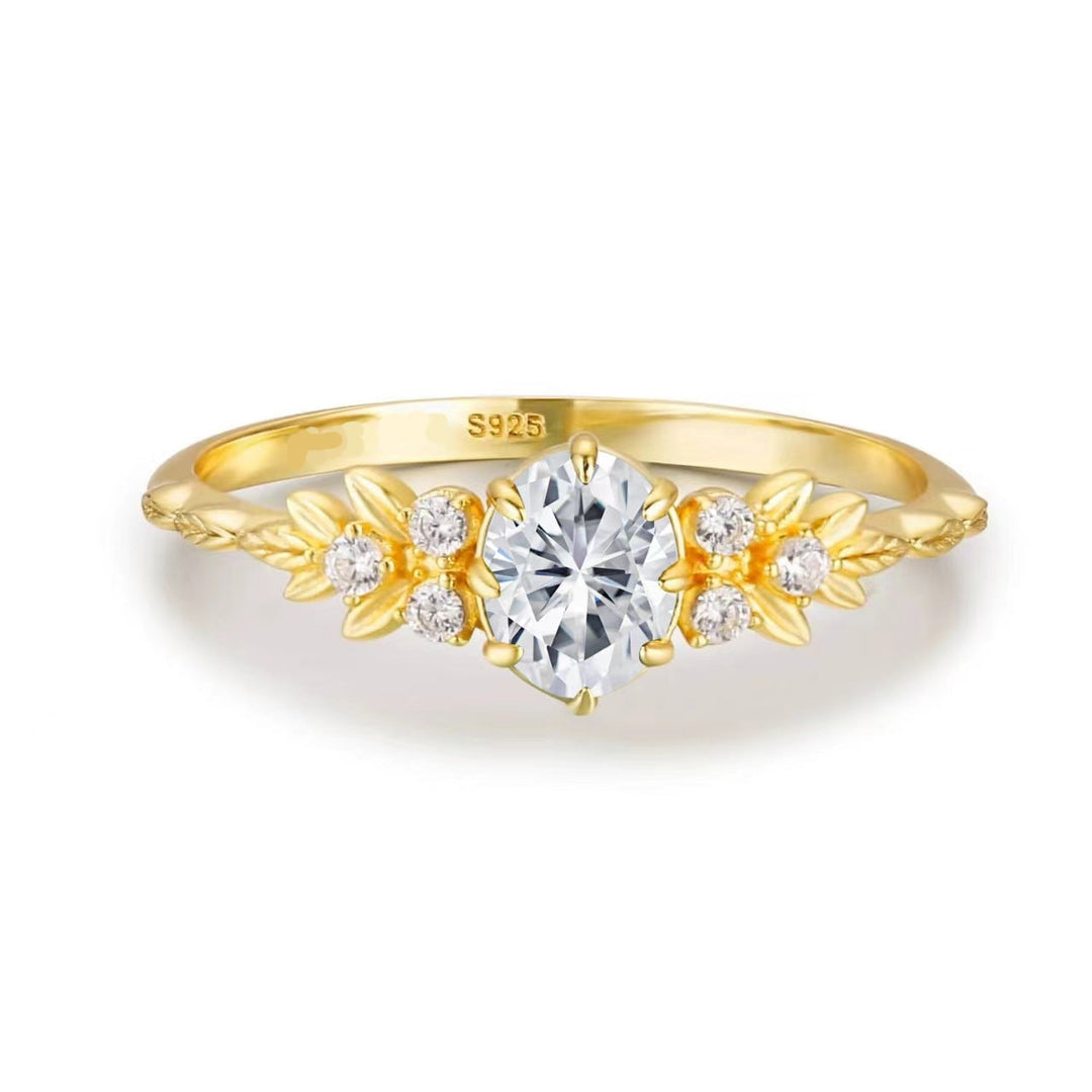 Suzan - Elegant Tree Leaf Gold Ring