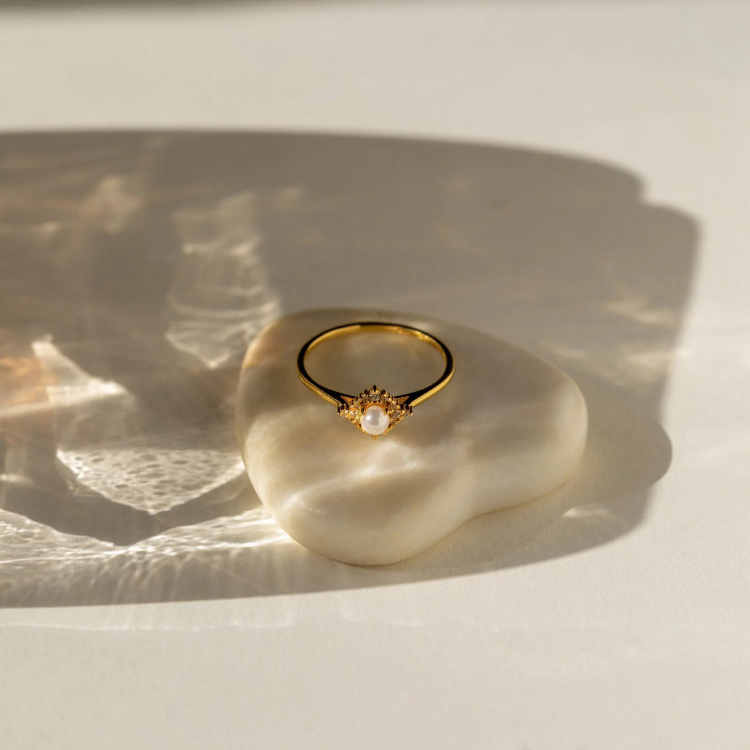 Thea - Gold Freshwater Pearl Ring