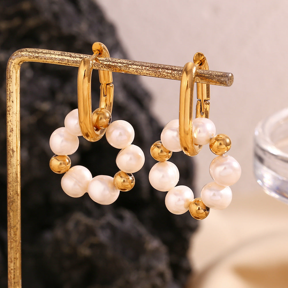 Edelina - Elegant Freshwater Pearl Earrings