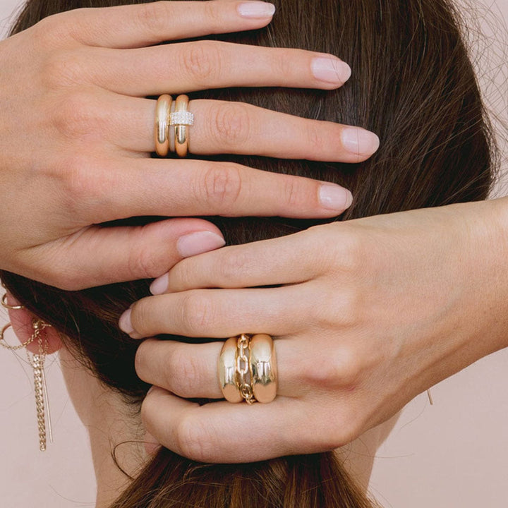 Margot - Gold-plated Small Aura Ring